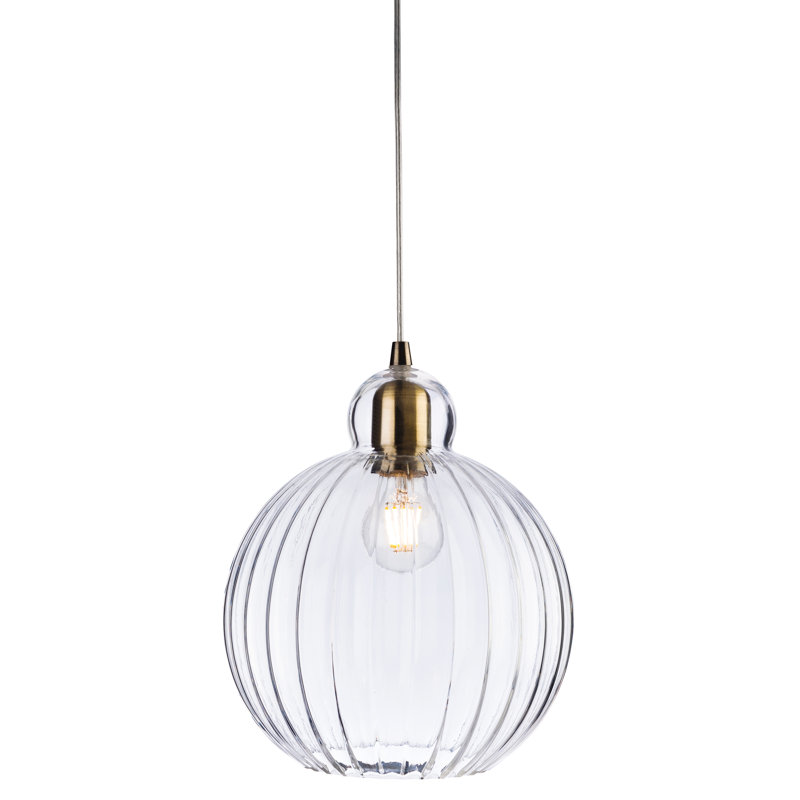 Victory 1 - Light Antique Brass Sphere Pendant