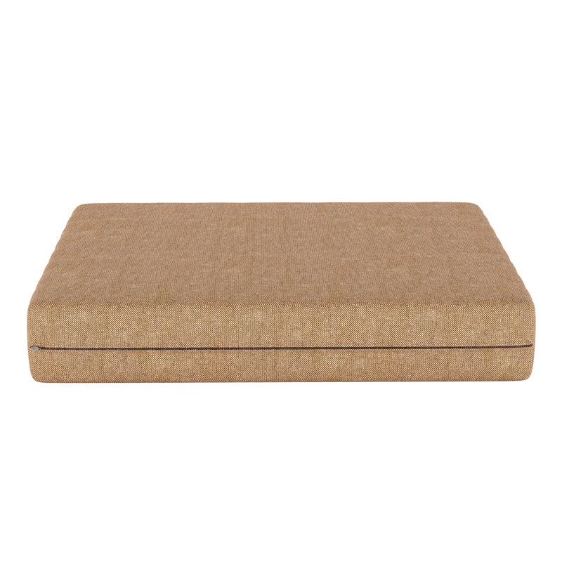 Ottoman Outdoor Patio Cushion With Sunbrella Fabric, Canvas Heather Beige Sunbrella® Canvas