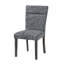 Chaise d'appoint 2 pièces pour salle à manger en gris, design contemporain, 100%, motif uni, rembourré de mousse, chaise carrée, style moderne, pieds en bois d'hévéa, profondeur 18, largeur 22,5, hauteur gris avec dossier allongé,