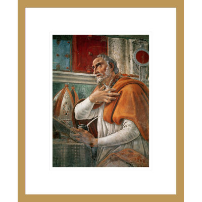 Saint-Augustin dans sa cellule par Sandro Botticelli - Estampe numérique encadrée