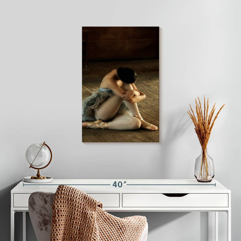 Enn Resting Ballerina, 24" H x 16" W
