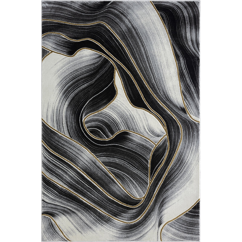 Kafia Abstract Rug, Rectangle 4' x 6'
