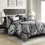 Literie réversible avec motif - coton double / grand noir et mélange-120276158-120276159