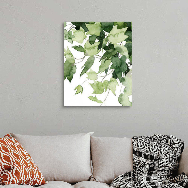 Art mural sur toile Emerald Vines II, Toile tendue, H 30 po x l 24 po