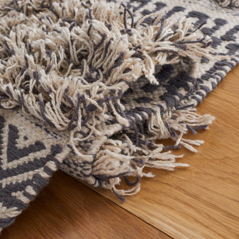 Natura Flat Weave Cotton Southwestern Rug, Square 6'