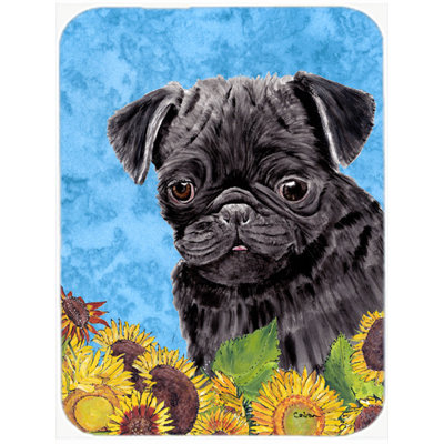 Caroline's Treasures Pug Glass Cutting Board