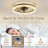 18.9" Ceiling Fan With Light, 3 Color Temperature RGB Dimmable LED, Timer Function For Bedroom Living Room-1045064650