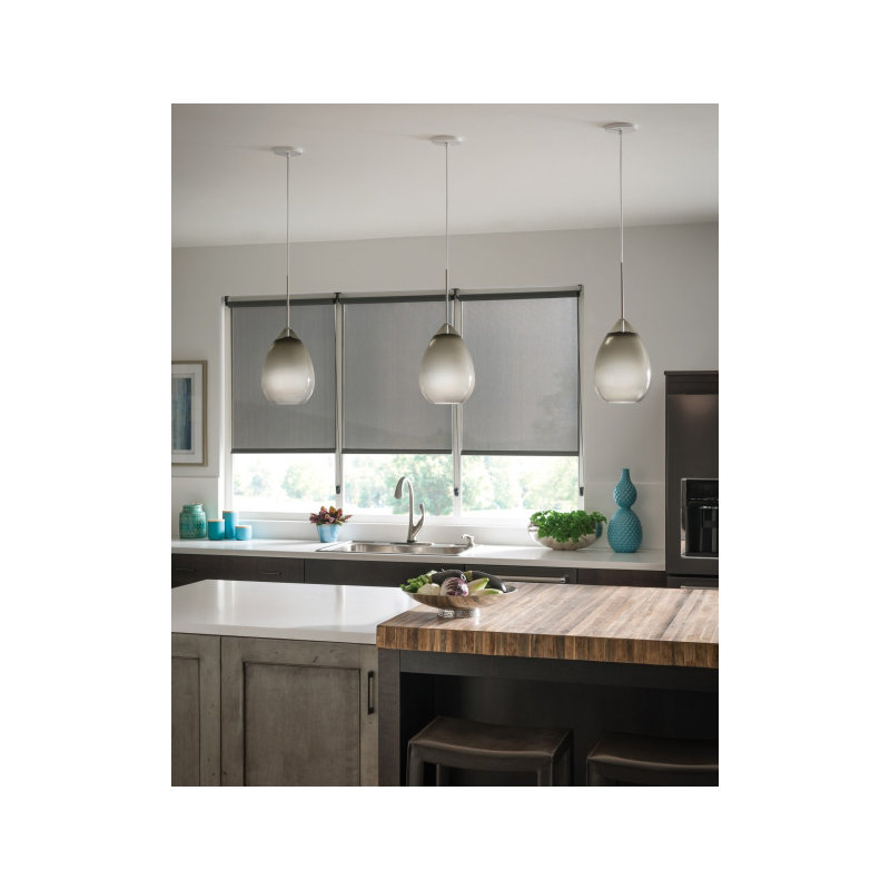 Alina Track Pendant, Gray / Smoke, 1 x 6W LED, Satin Nickel