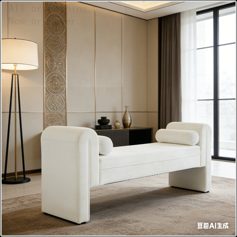 Banc de rangement de 60 pouces, Blanc