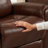 33" Wide Genuine Leather 360° Swivel Rocker Manual Recliner with Wingback and Flared Arms Design