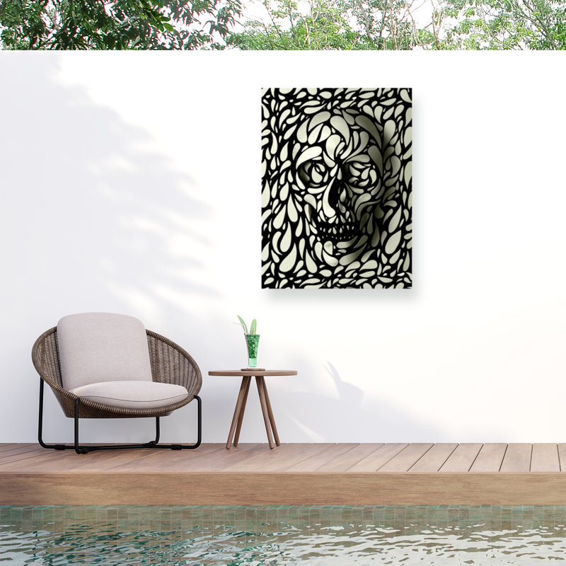 Toile d'extérieur Ali Gulec Skull 4, H 35 po x l 47 po