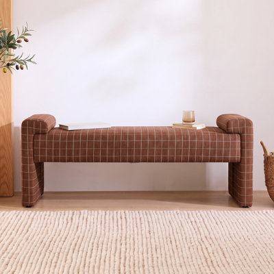 59.4" W Upholstered Bench with Channel Tufted