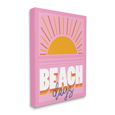 «Beach Days Quote Rising Sun Ray Horizon» - art textuel