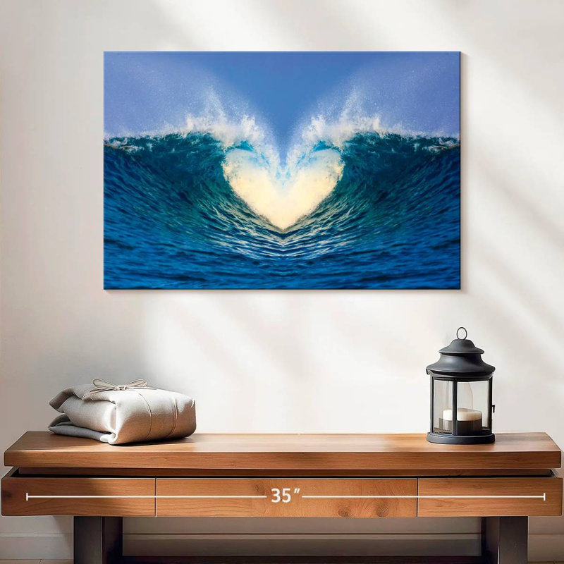 Gillard Heart Ocean Waves, H 16 po x l 24 po