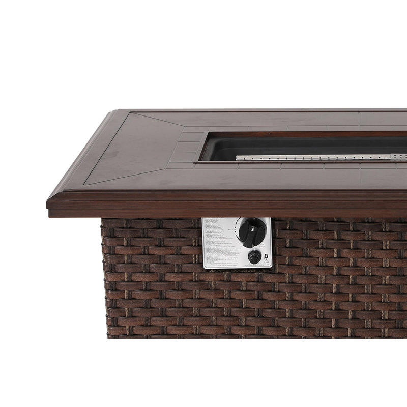 30.5'' x 46.5'' Rectangle Aluminum Fire Pit Accessory
