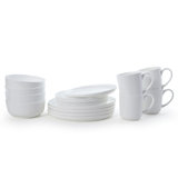 Mikasa Samantha 16-Piece Lightweight Chip-Resistant Bone China Dinnerware Set, Service for 4