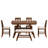 6-Piece Wood Counter Height Dining Table Set With Storage Shelf, Kitchen Table Set With Bench And 4 Chairs-937328649