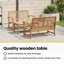 45cm Wide Straight Teak Patio Sectional Set