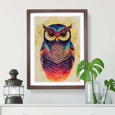 Owl In Watercolour No.2 - Single Picture Frame Painting