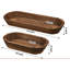 Ensemble de 2 bols à pâte en bois pour le pain rustique à la maison (10 x 6 x 2 pouces, 16 x 6 x 2 pouces, brun)