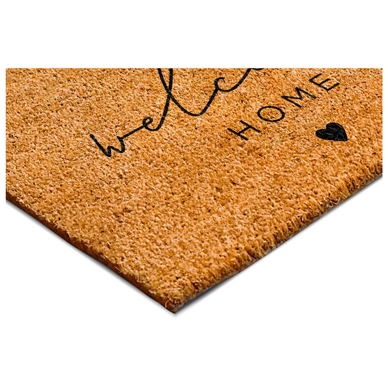 Tapis d'entrée extérieur antidérapant Heart Welcome Home, L 17 po x L 29 po