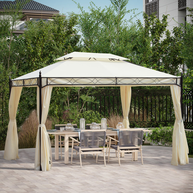 Pavillon de jardin en acier l 13 pi x P 10 pi Jenifer