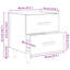 Bed Cabinet 40 X 35 X 47.5 Cm Engineered Wood-756667900