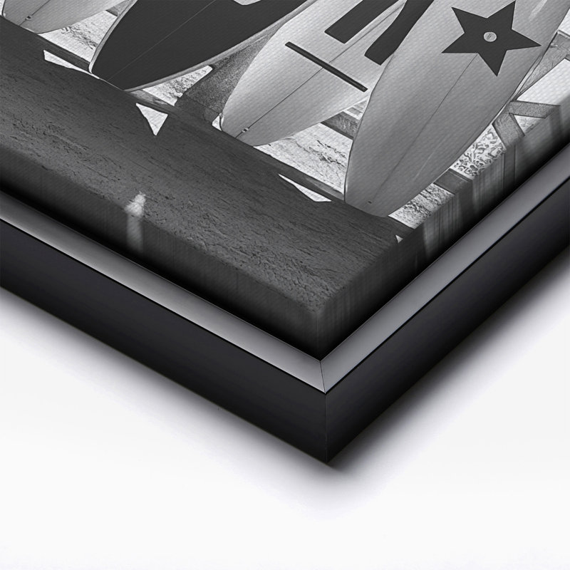 Planches de surf tendance, 08"H x 10"W, Canvas, Black Framed