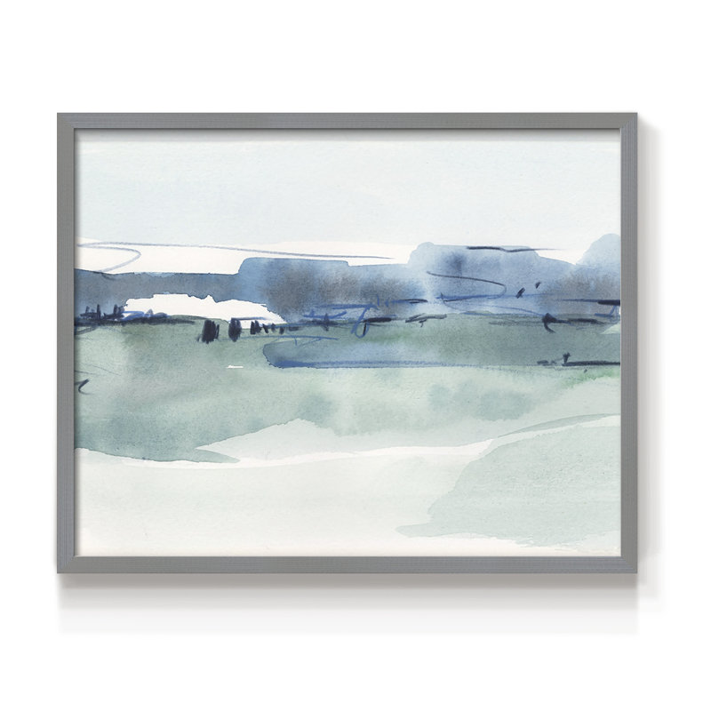 Ultramarine Vista I - reproduction encadrée - réarmable, Gris, H 22 po x l 28 po