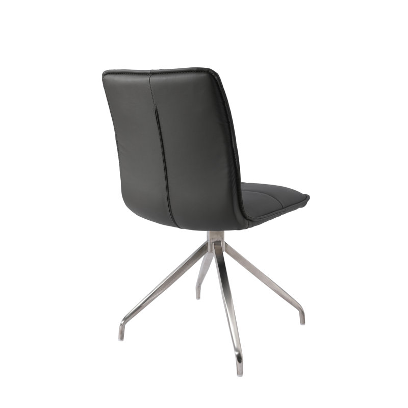 Kohan Tufted Upholstered Swivel Side Chair, Gray