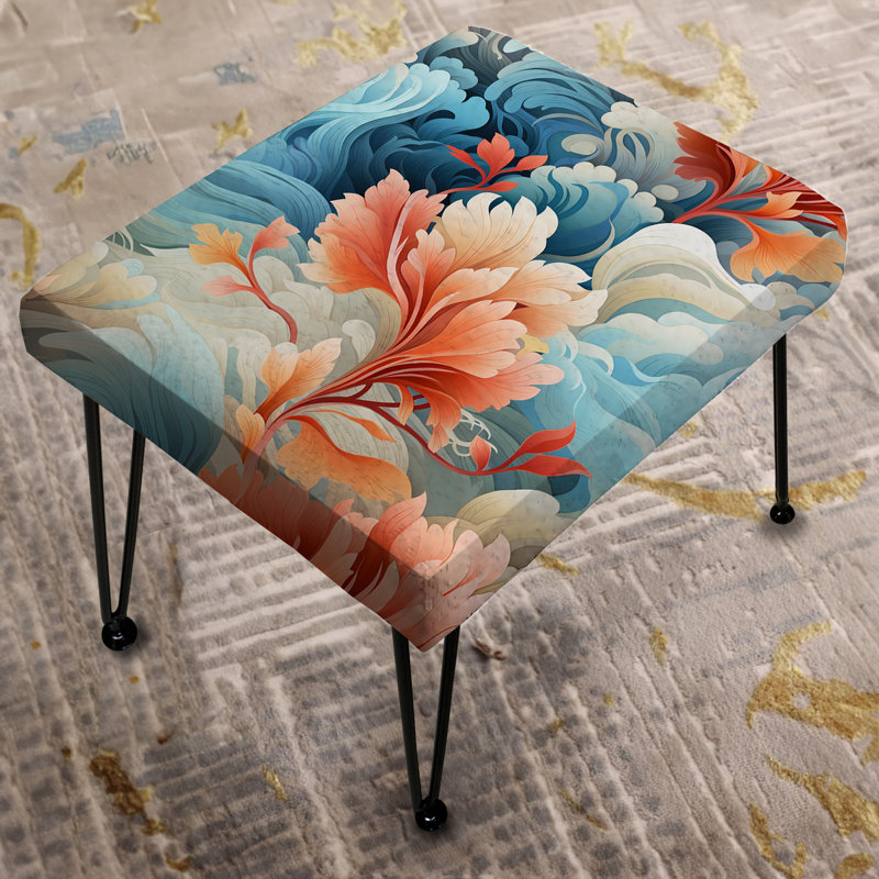 Breath Centered Stillness Mediation - Abstract Rectangle Ottoman