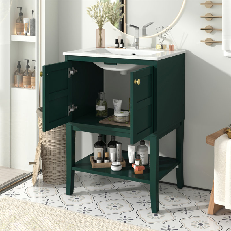 Meuble-lavabo moderne avec rangement spacieux et lavabo élégant