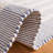 Natura Flat Weave Wool/Cotton Striped Rug in Ivory/Blue-1492112519