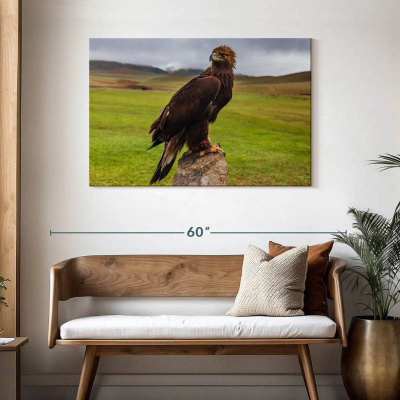 Brampt Eagle On Stone, 30" H x 45" W