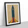 XV1022-3810X Retro Spaceship Rocket No.2 - Single Picture Frame Print