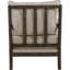 Fauteuil beige avec pattes avant sphériques - Hauteur 96,5 cm x Largeur 86,4 cm - Revêtement en tissu - Lignes géométriques