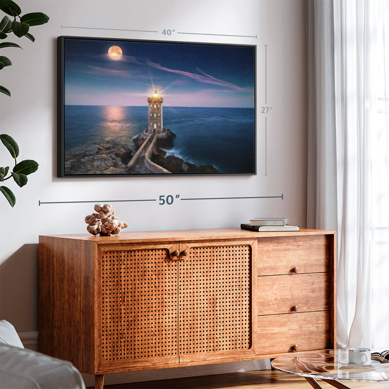 Lighthouse Beach Canvas Print, 27" H x 40" W