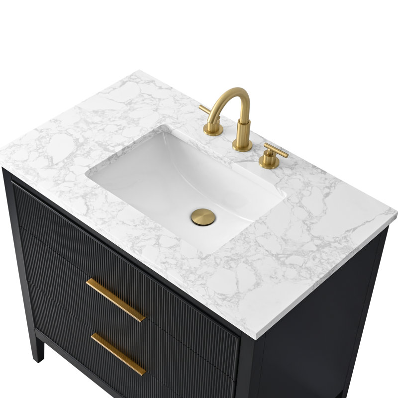 Emma 36" W Single Vanity, Black