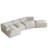 158.3" Oversized Modular Corduroy Sectional Sofa with Deep Seats Four Piece Design and No Assembly-1766821443