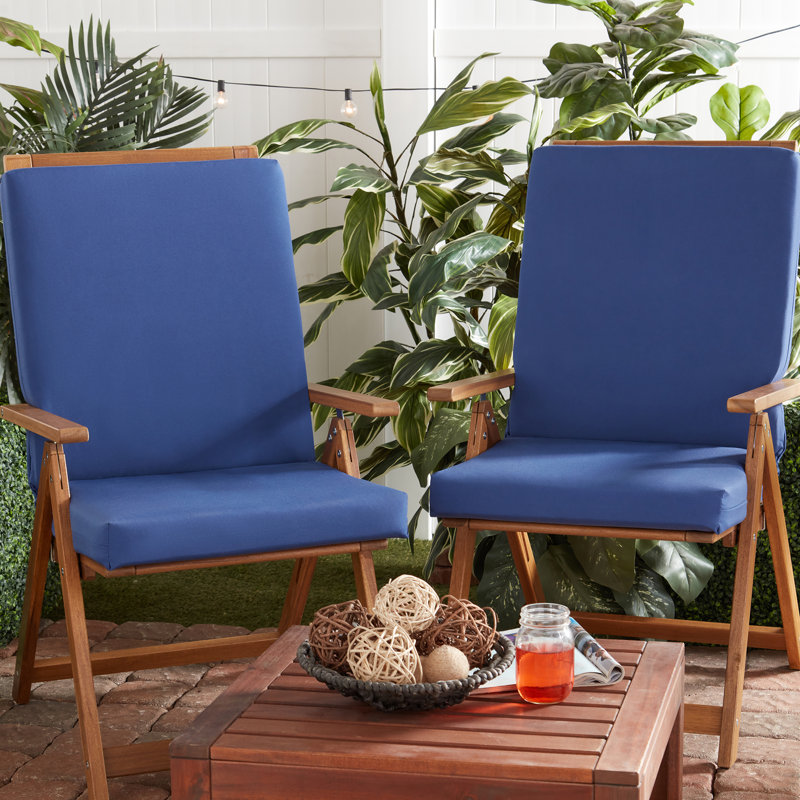 High Back Dining Chair Pad, Marine