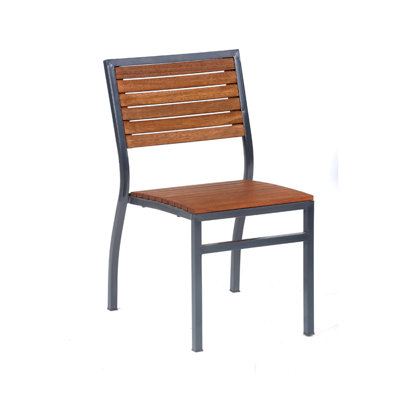 Jeremie Stacking Patio Dining Side Chair with Cushion