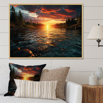 " Sunset Glimmering Waters The "