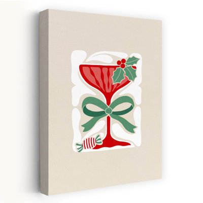 «Festive Cocktail Cheer», impression d'art rétro rétro