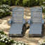 Fauteuils de patio réglables en PEHD gris pour la piscine et la cour