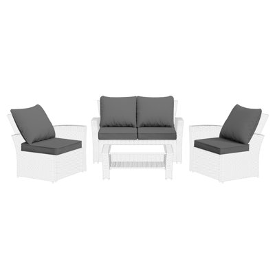 Coussin de siège / dossier d'extérieur de 4 po pour l'extérieur (canapé non inclus)