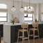 Hershman 1 - Light 7.9" Antique Gold and Black Single Globe Pendant