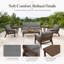 Ensemble de conversation de patio en PEHD pour 2 personnes avec coussins, ensemble de canapé de patio toutes saisons, ensemble de conversation extérieur-1408171912-1408171921-1408171925