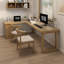 Bureaux en bois massif en L de couleur bois-107209660-107209661