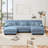 Boneless Luxury Modular Sectional Sofa Couch, Oversized U Shaped Cloud Couch-183406852