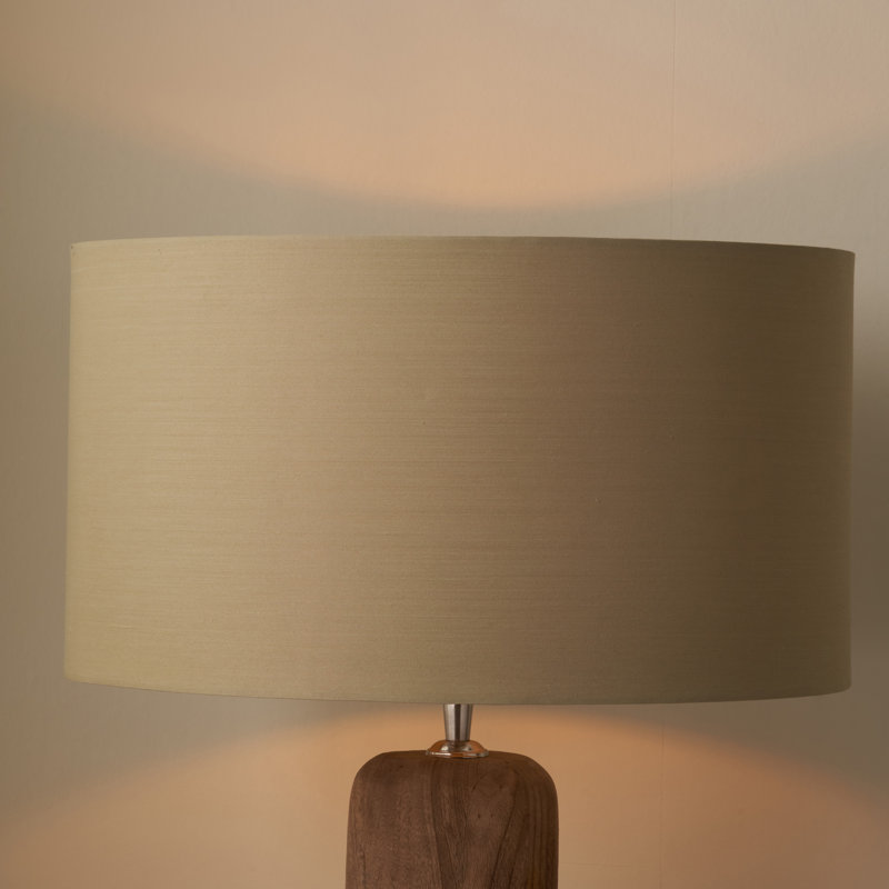 Drum Lamp Shade ( Screw On ), 23cm H x 40cm W x 40cm D, Taupe